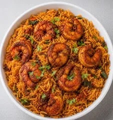 Ghee Roast Prawn Biryani